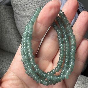 Green aventurine rondelle bracelets